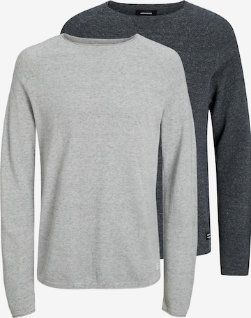 JACK & JONES Sweater 'Hill' in Grey: front