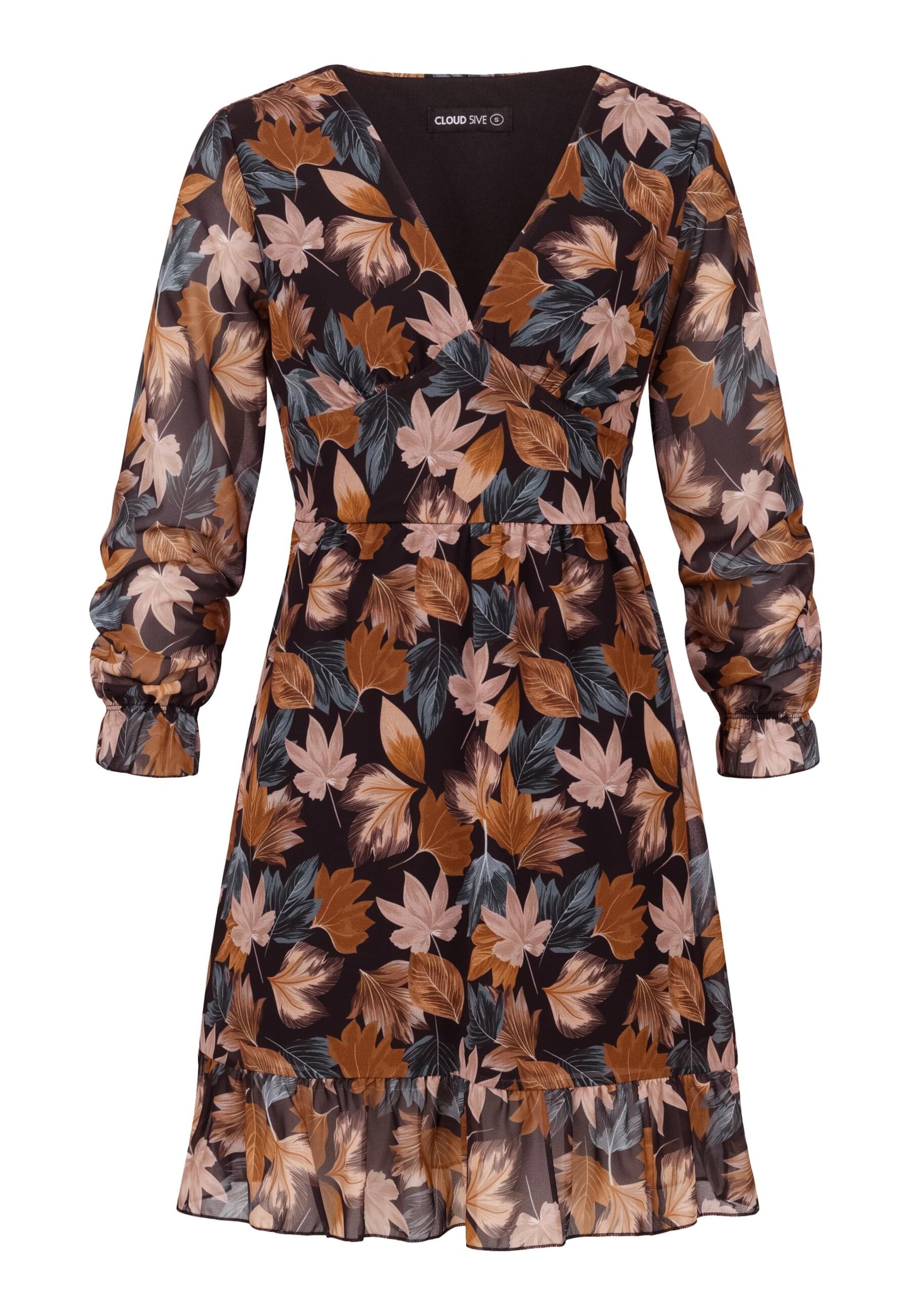 Cloud5ive Jurk in Zwart: voorkant