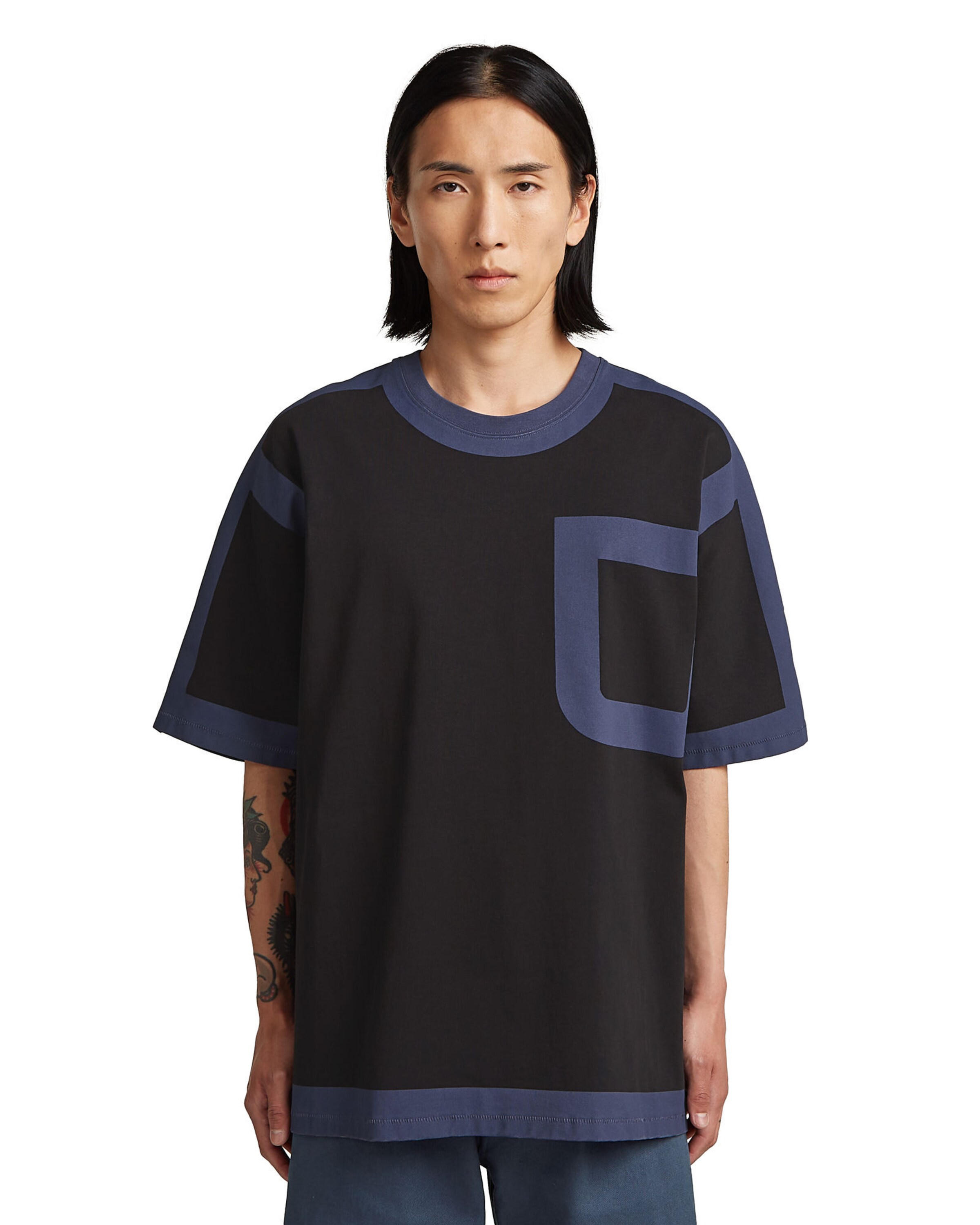 G-STAR Shirt in Zwart: voorkant