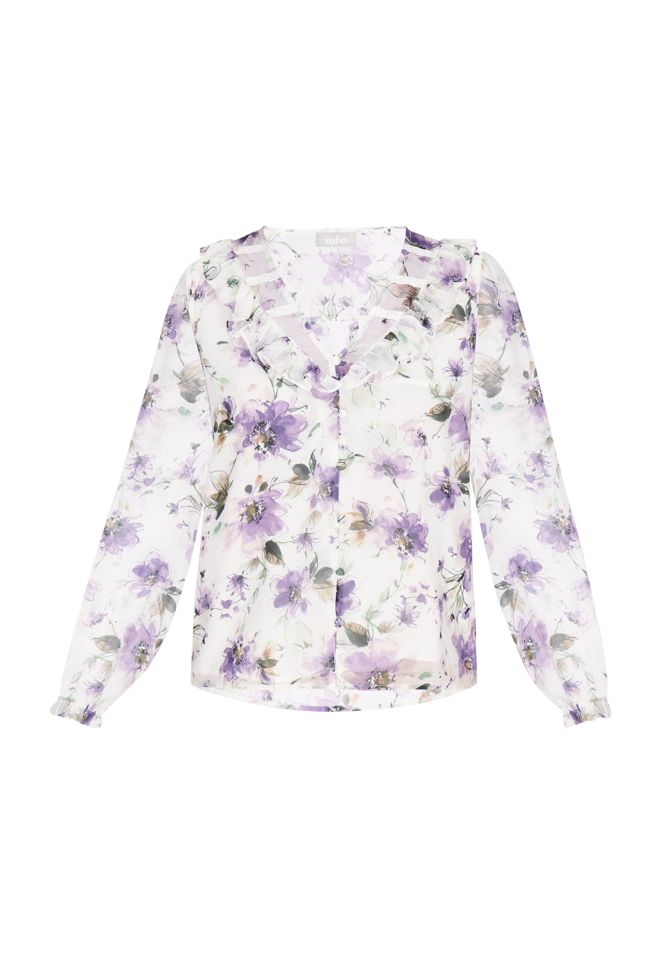 Camicia da donna 'Fashion Look' di Usha in lilla: frontale