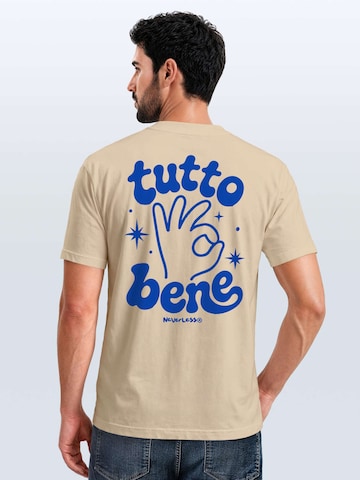 Neverless Shirt 'Tutto Bene' in Beige: front