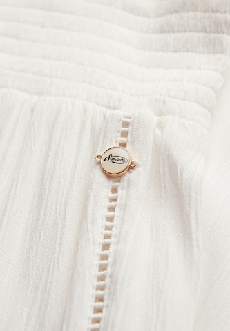 Superdry Wide leg Trousers in White
