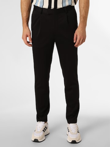 JOOP! - Slimfit Pantalón plisado 'Bird' en negro: frente