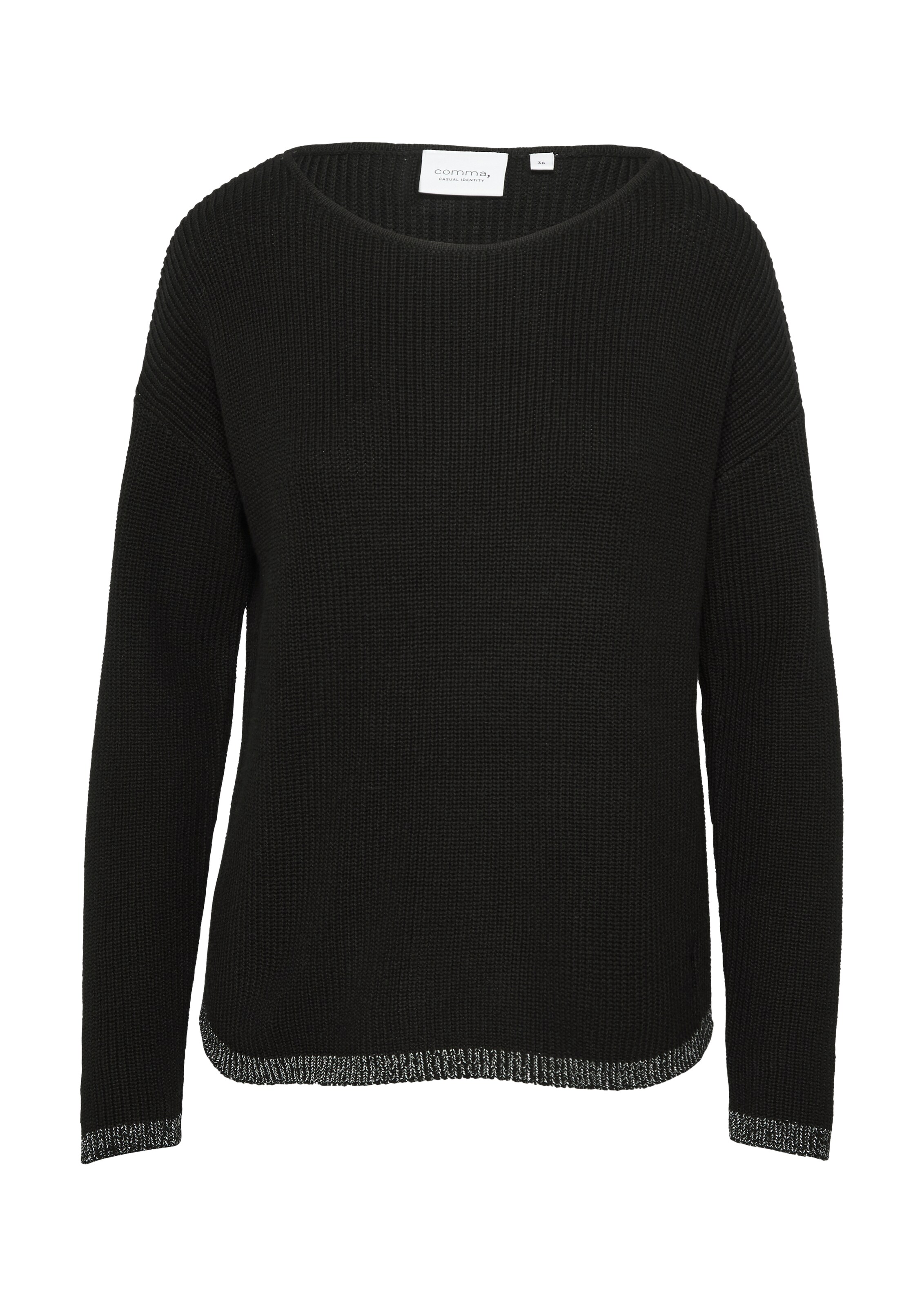 comma casual identity Sweater in Black: front