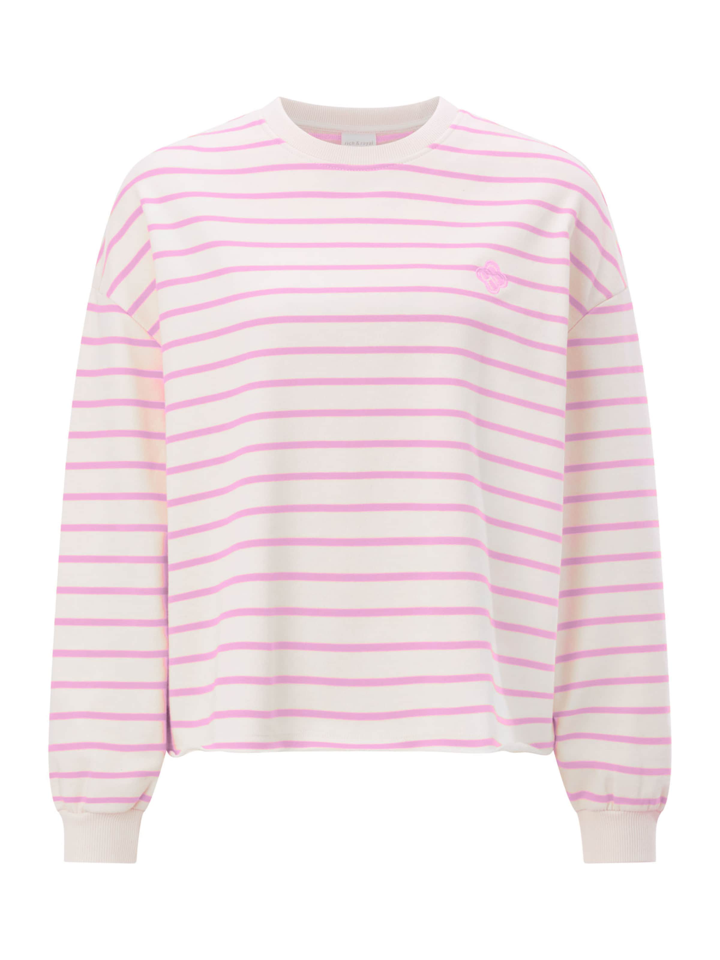 Rich & Royal Sweatshirt in White: front