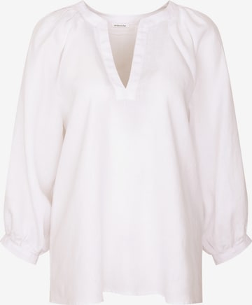 Chemisier 'Schwarze Rose' SEIDENSTICKER en blanc : devant