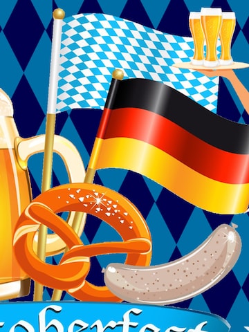 Hawaiihemdshop.de Regular fit Overhemd 'Hawaiihemd Oktoberfest' in Blauw
