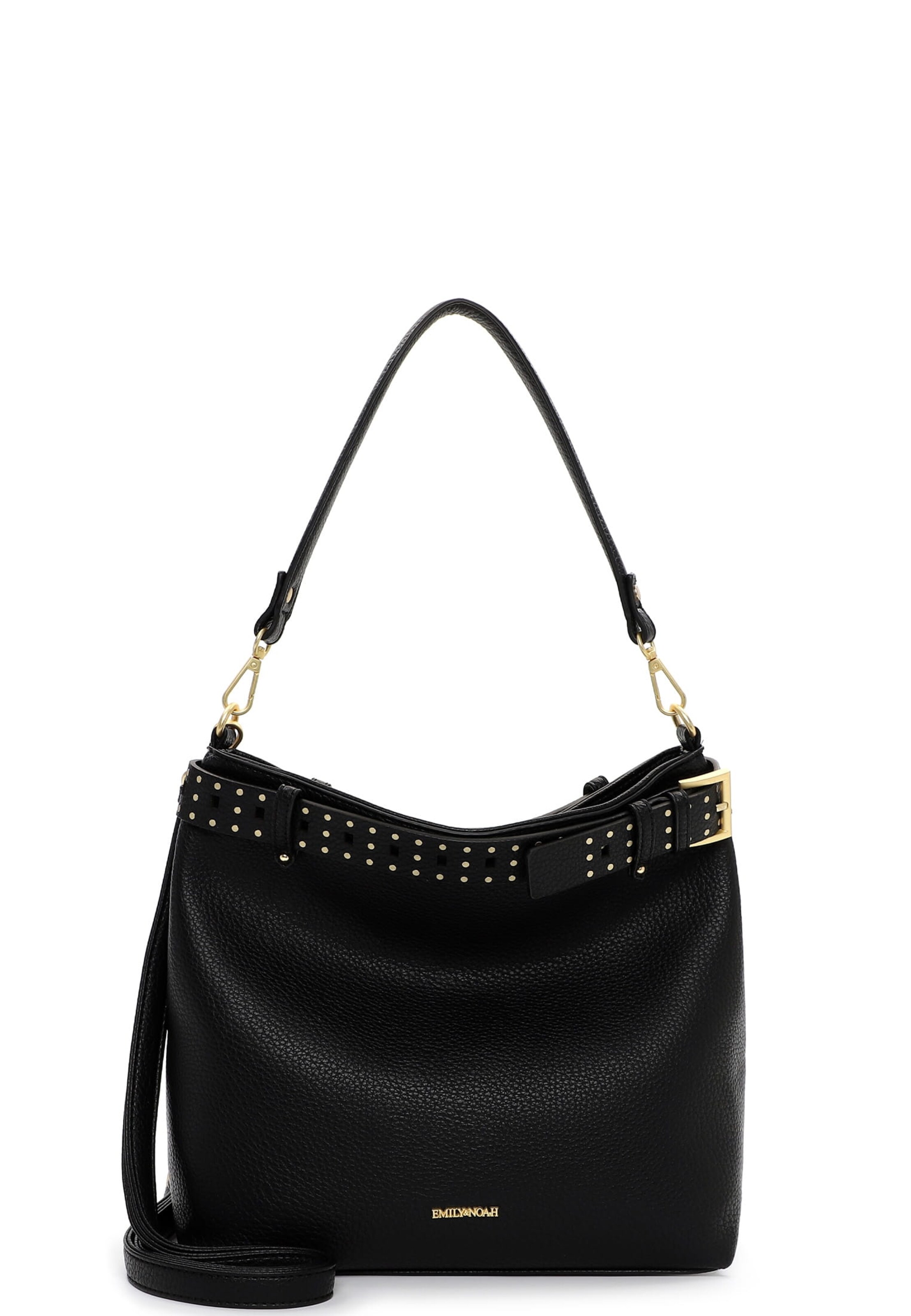 Borsa a spalla 'Justine' di Emily & Noah in nero: frontale