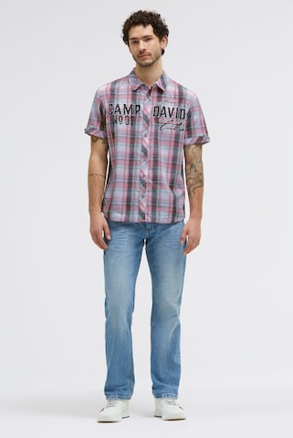 CAMP DAVID Regular fit Button Up Shirt in Red
