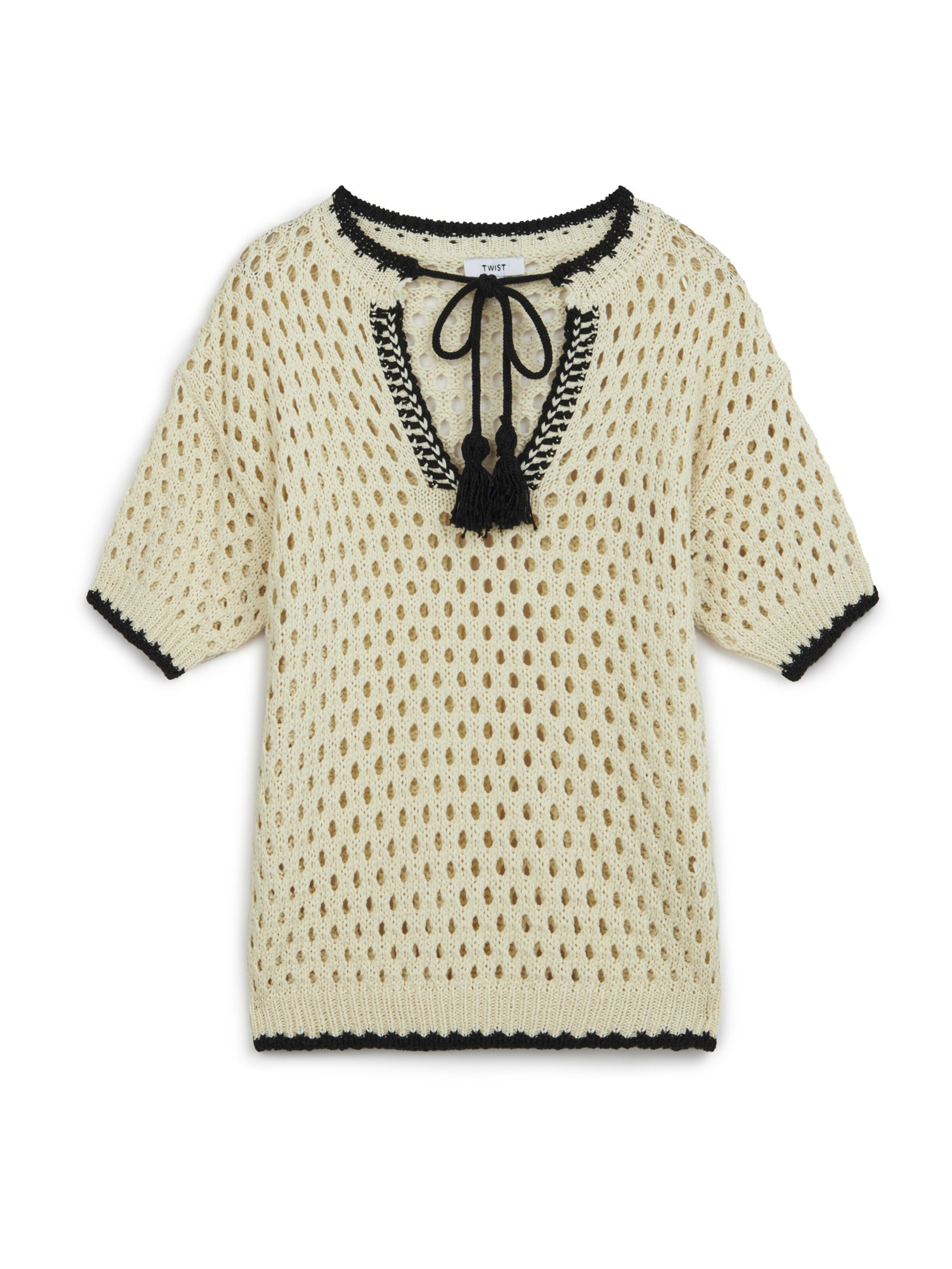 Twist Trui in Wit: voorkant