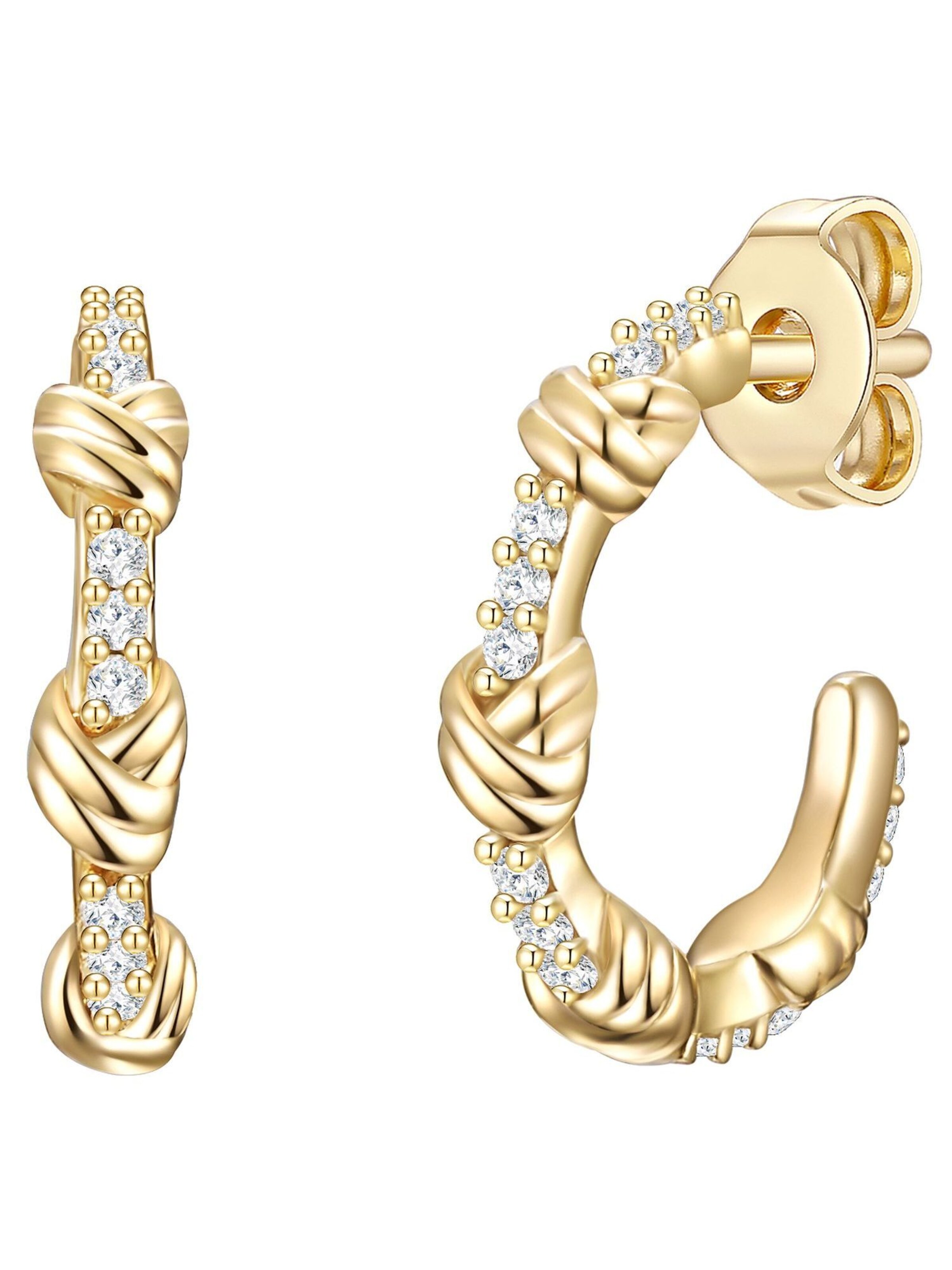 Glanzstücke München Silber-Ohrstecker in Gold: Vorderseite