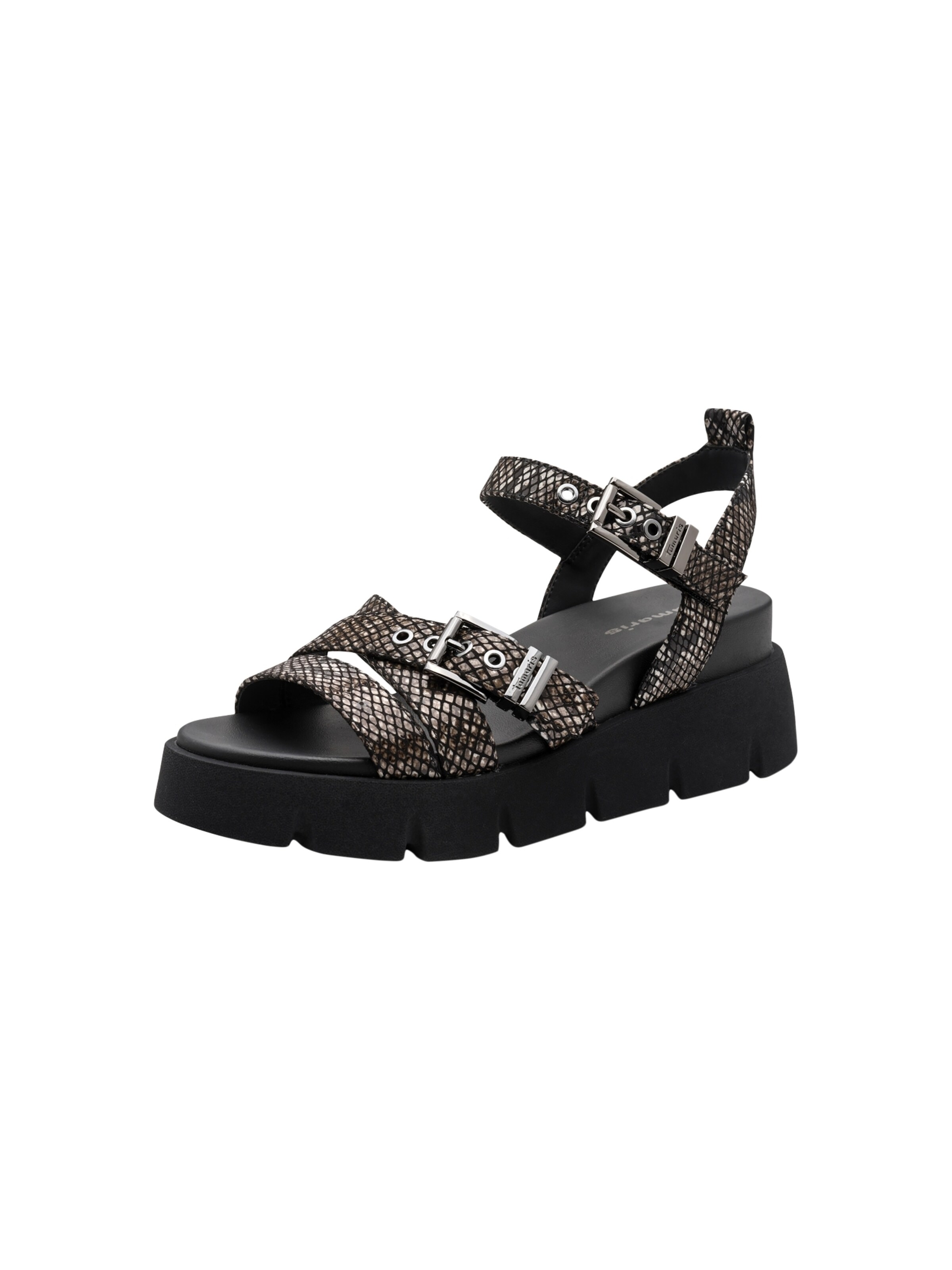 Tamaris - Sandalias en negro: frente