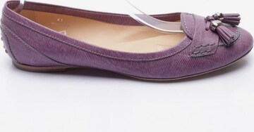 Tod's Flats & Loafers in 41 in Purple: front