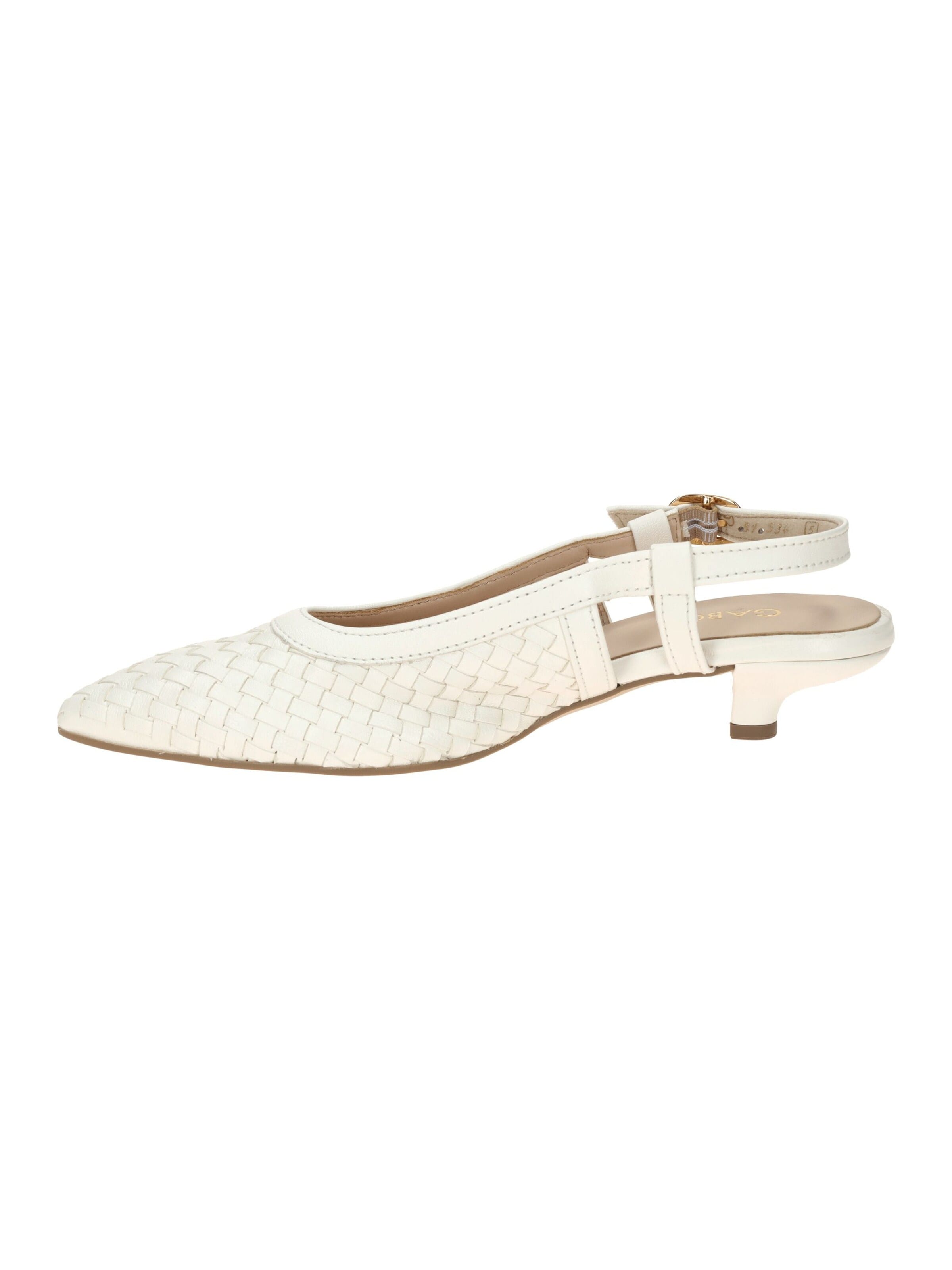 GABOR Slingback Pumps 'Flecht' in White