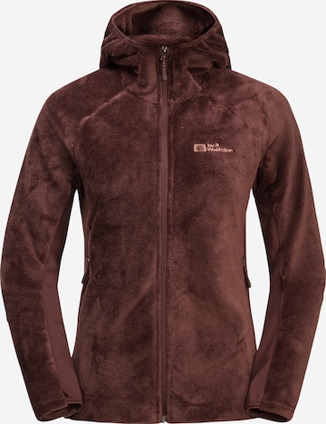 JACK WOLFSKIN Functionele fleece jas in Bruin: voorkant