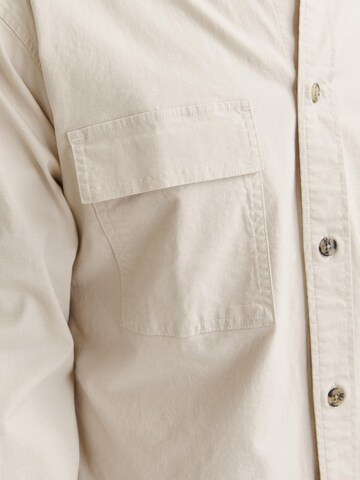 JACK & JONES Regular fit Button Up Shirt in Grey