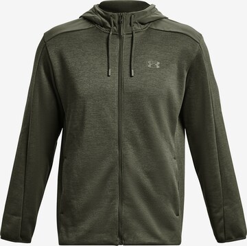 UNDER ARMOUR Athletic Zip-Up Hoodie in Green: front