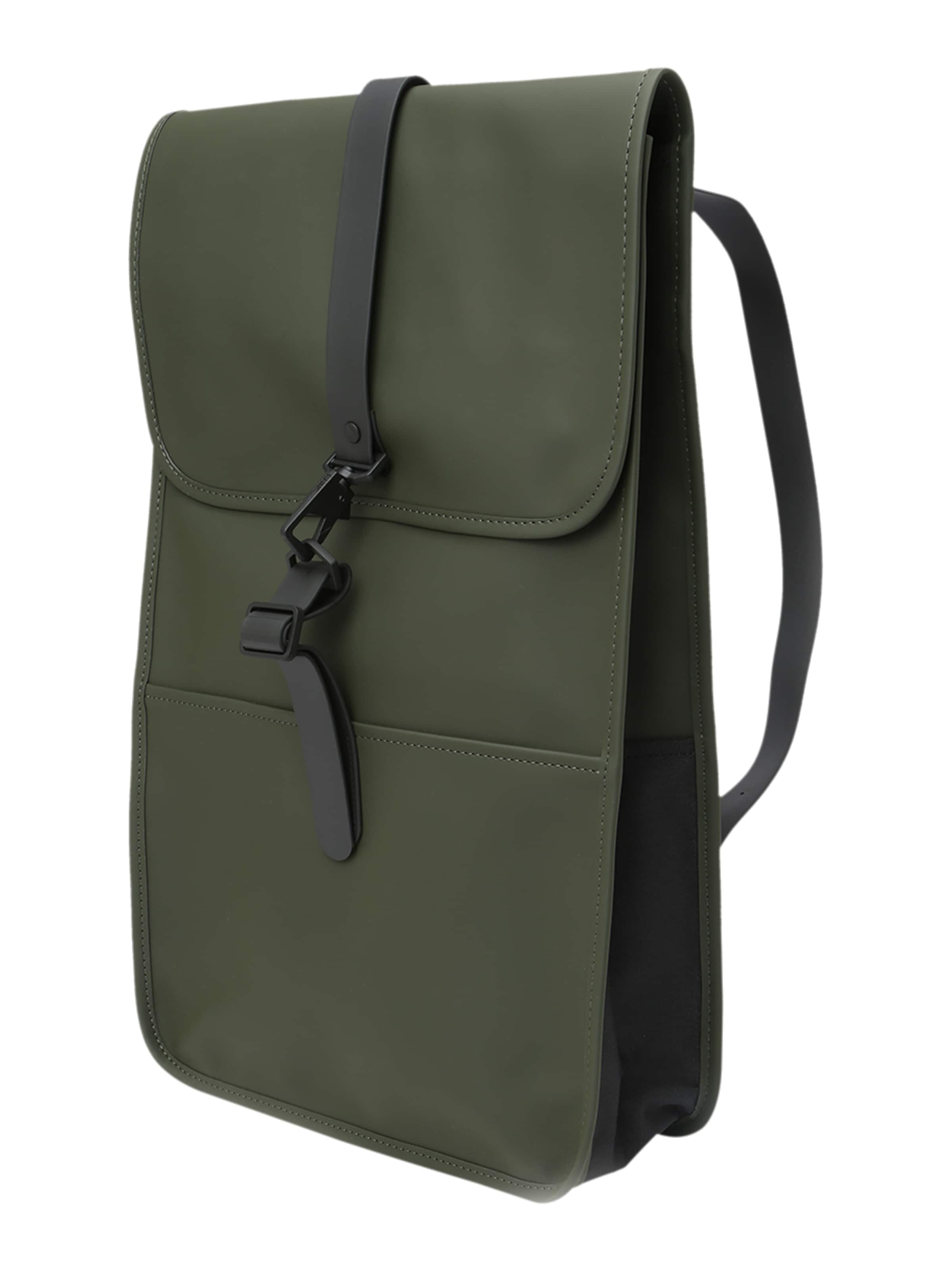 RAINS Σακίδιο πλάτης σε πράσινο: μπροστά