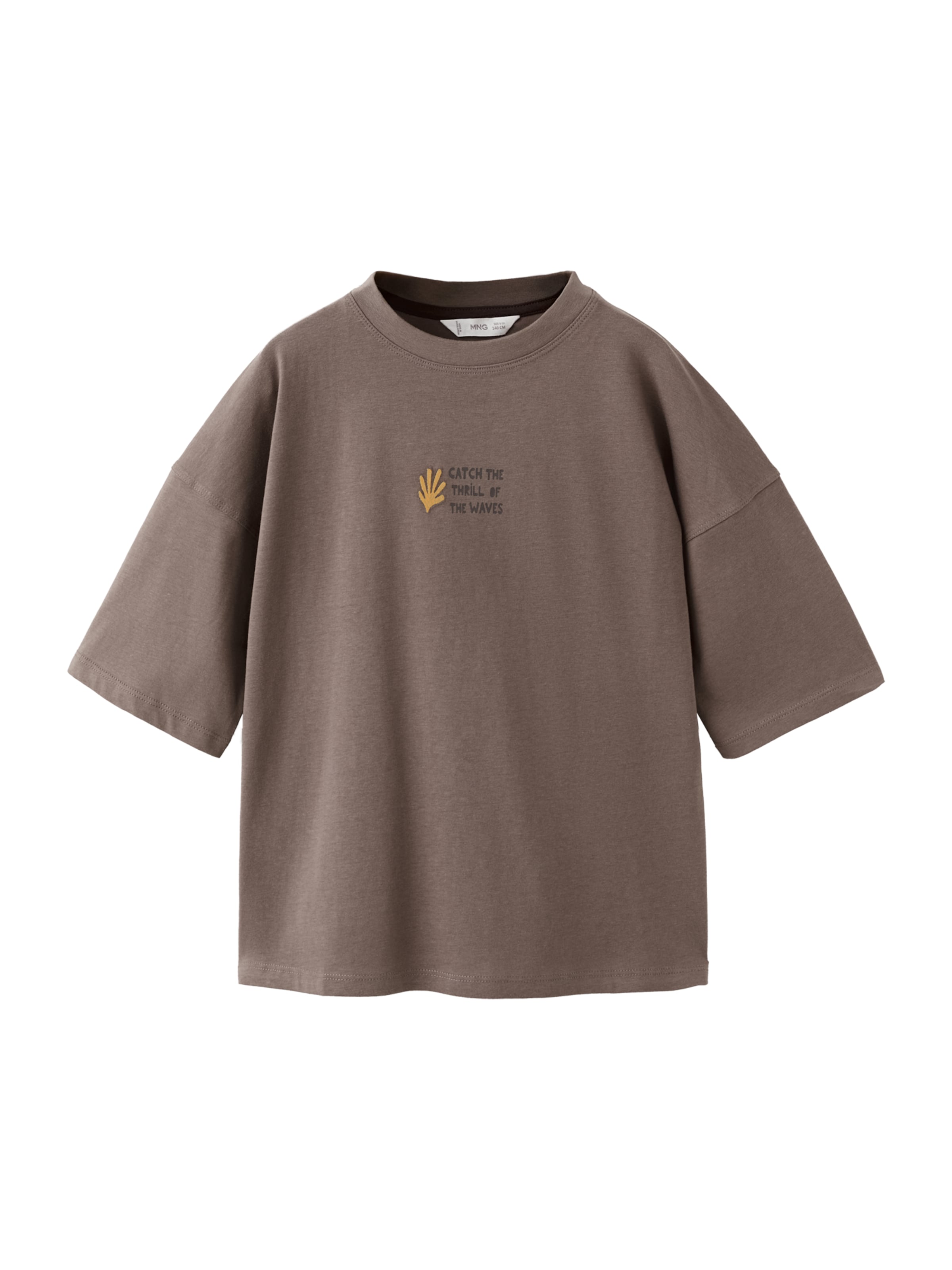 MANGO KIDS Shirts 'SPELL' i brun: forside