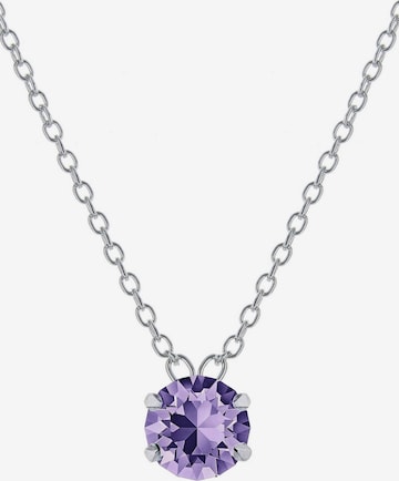 EXCLUSIVE EDITION Łańcuszek 'Solitaire adorned with Swarovski crystals' w kolorze fioletowy: przód