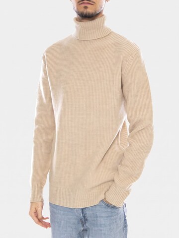 minimum Pullover 'Hargreaves 2.0 -- Men's Turtleneck Sweater Beige Men'‌‌‌‌‌‌‌ in Grau: Vorderseite