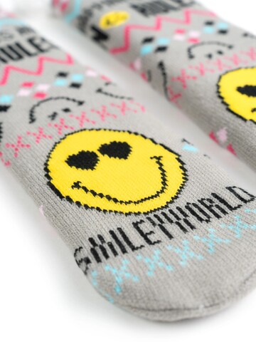 SMILEYWORLD Socks 'Hüttensocken Smiley' in Grey