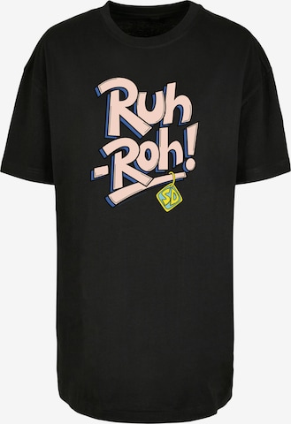 F4NT4STIC Shirt 'Ruh-Roh Dog Tag' in Zwart: voorkant