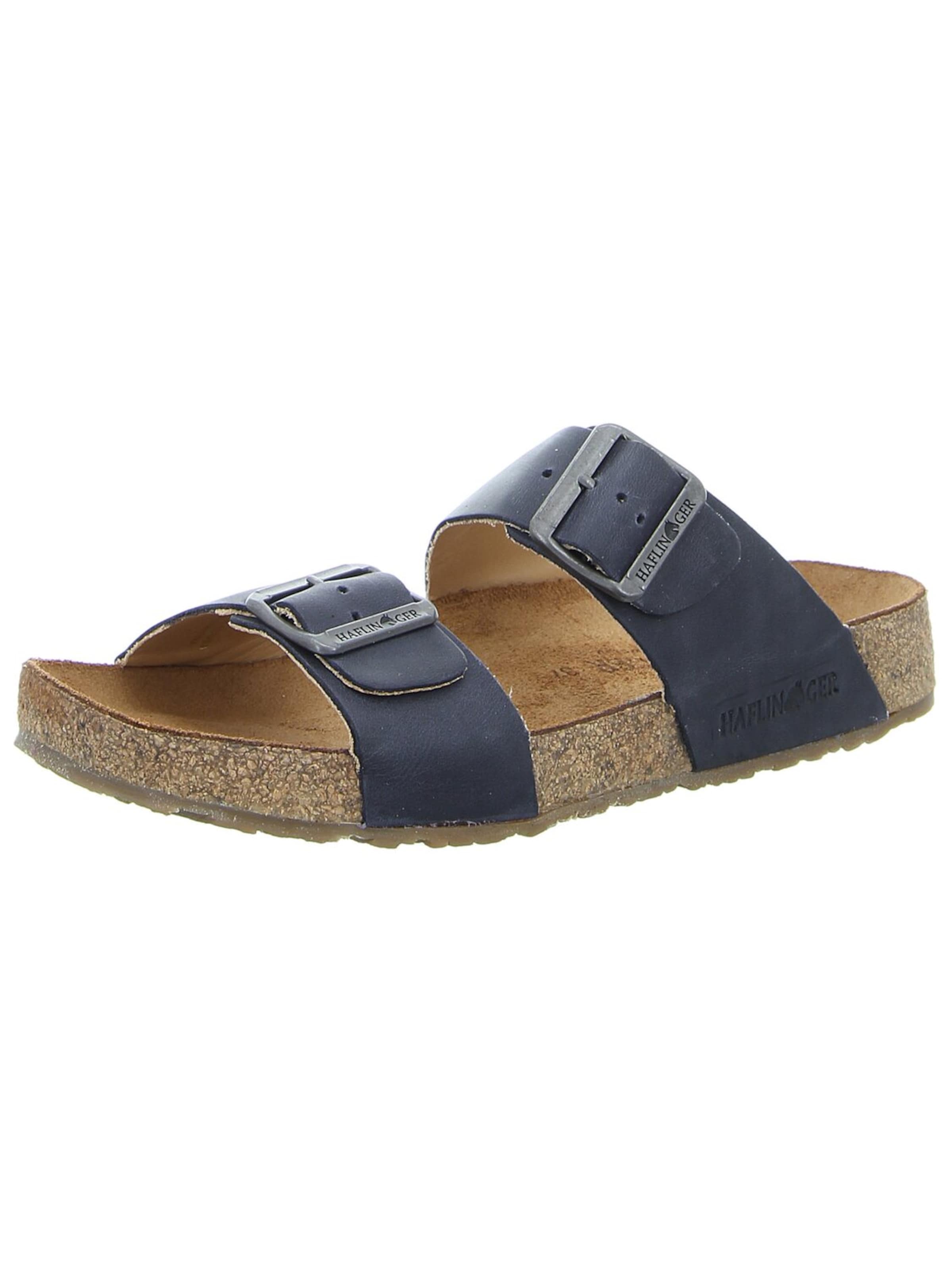 HAFLINGER Pantolette in Blau: Vorderseite