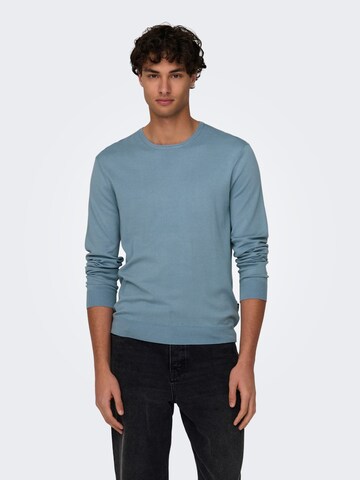 Pull-over Only & Sons en bleu