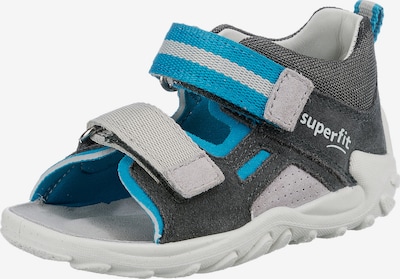 SUPERFIT Otvorene cipele 'Flow' u nebesko plava / svijetlosiva / tamo siva, Pregled proizvoda
