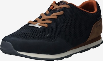 Sneaker bassa di bugatti in blu: frontale