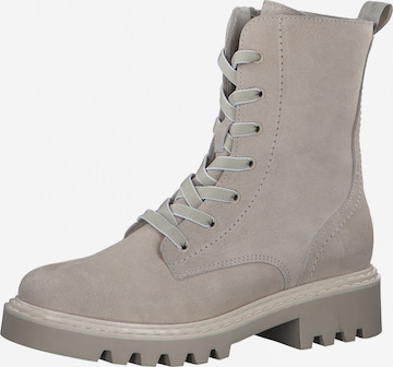 TAMARIS Lace-Up Ankle Boots in Beige: front