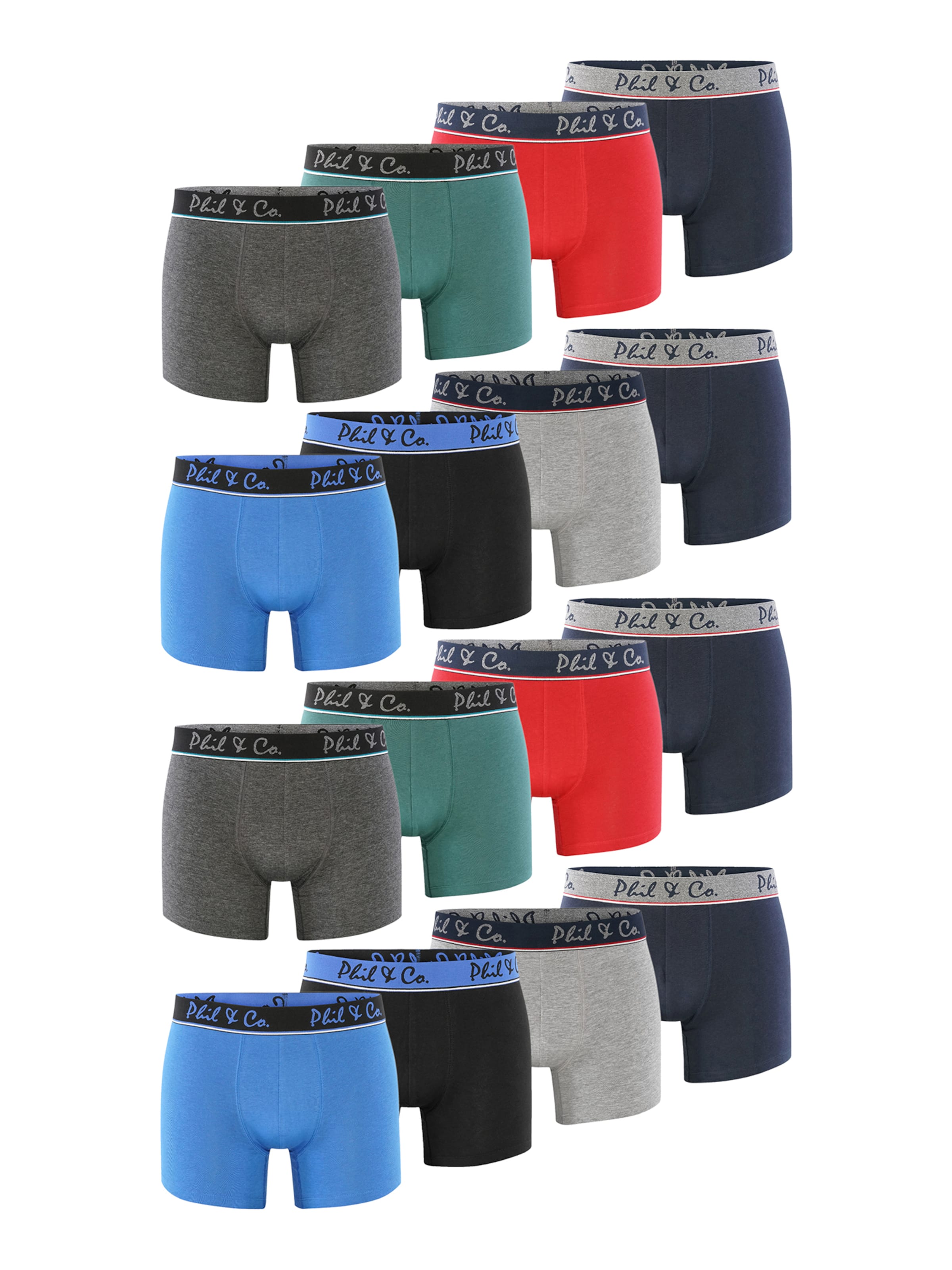 Phil & Co. Berlin - Calzoncillo boxer en Mezcla de colores: frente