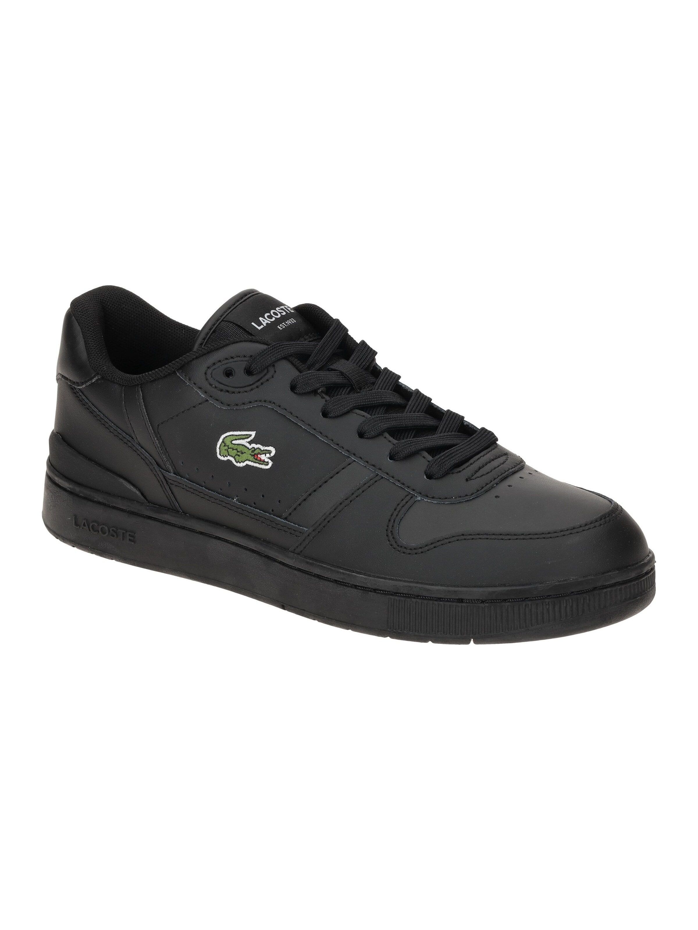 LACOSTE Lace-Up Shoes 'Lacoste T-Clip Set Schuhe Sneakers schwarz Original 0031' in Black: front