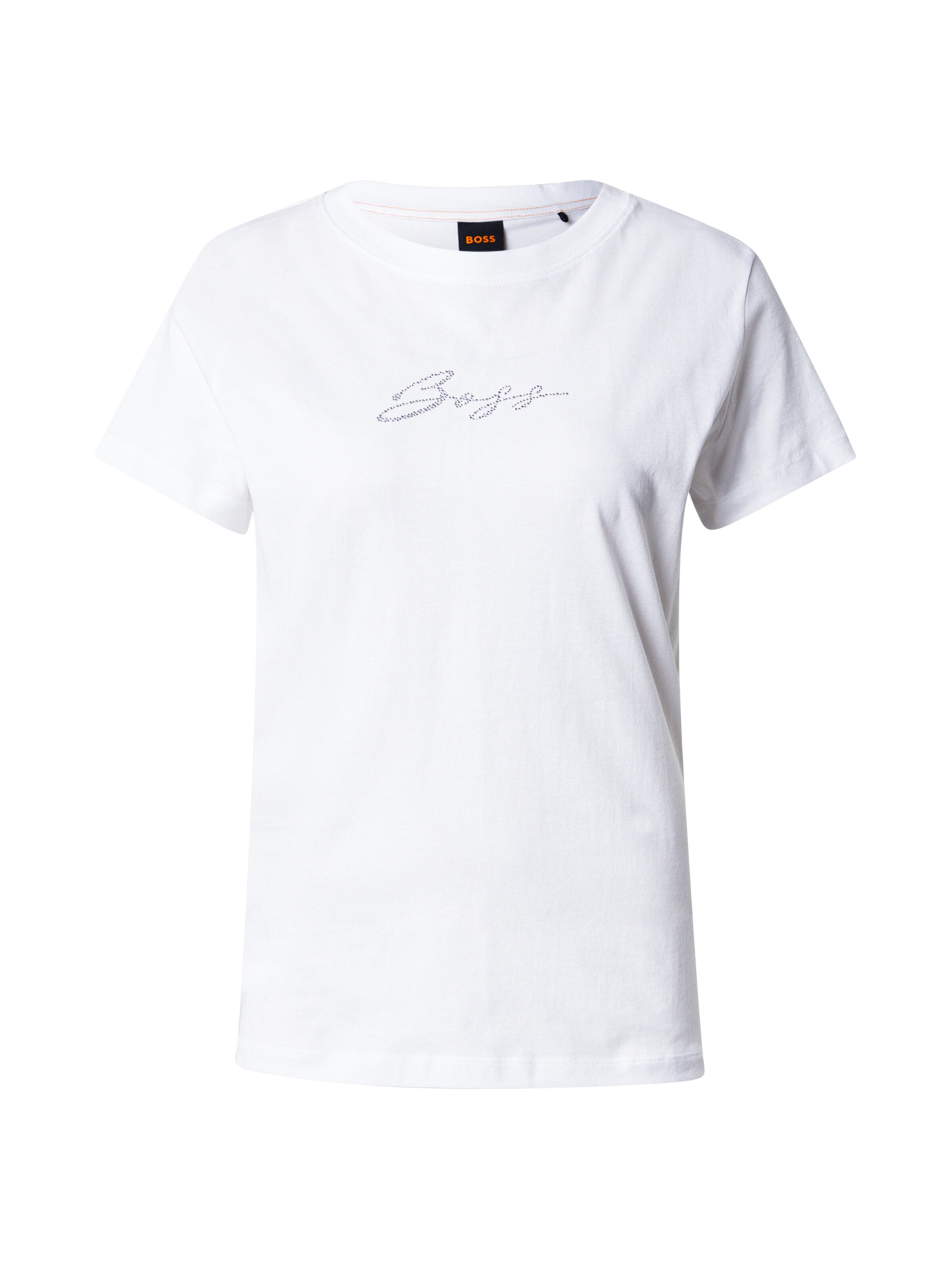 BOSS Тениска 'Esogo' в бяло: отпред