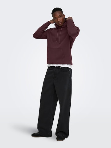 Only & Sons Sweatshirt 'ONSConnor' in Rood