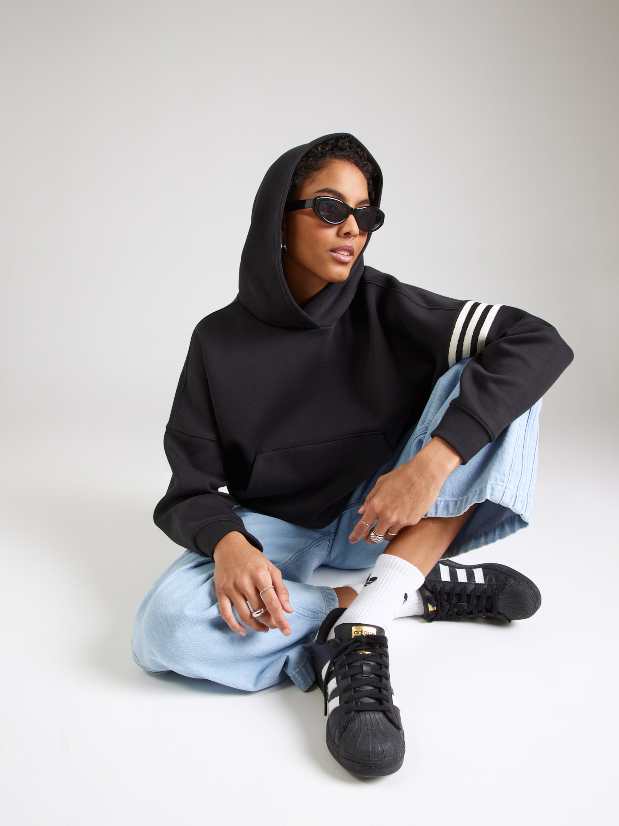 black adidas sweatshirt womens