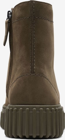 CLARKS Lace-Up Ankle Boots in Green