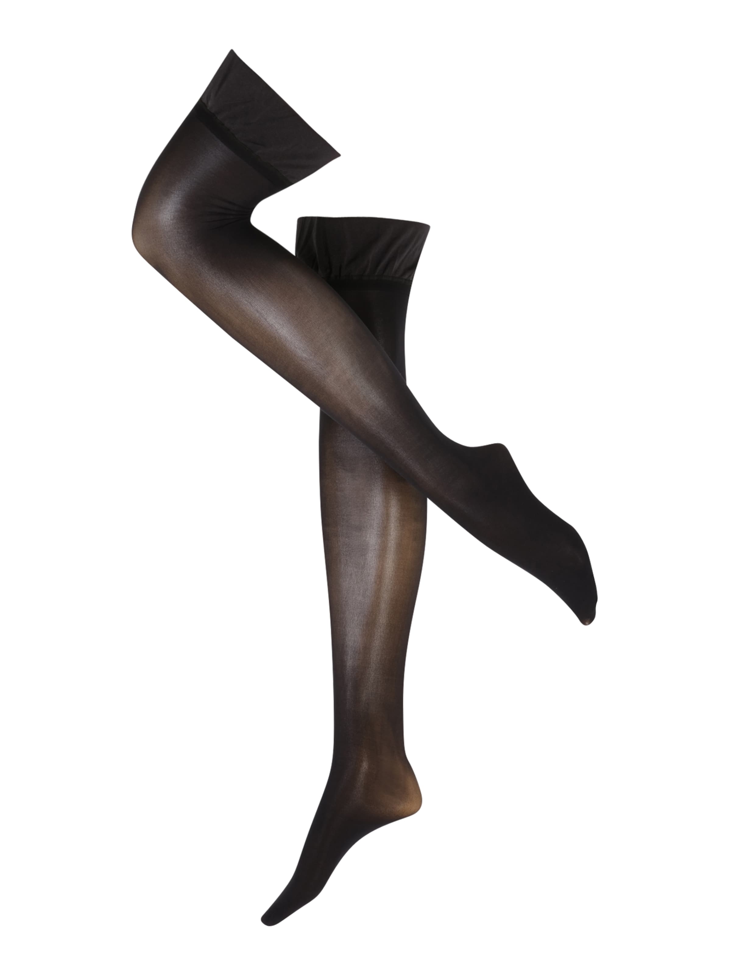 Hunkemöller - Calcetines sobre la rodilla en negro: frente