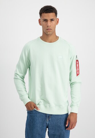 ALPHA INDUSTRIES - Sudadera 'X-Fit' en verde: frente