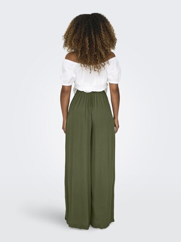 ONLY Wide leg Παντελόνι 'CHIARA' σε πράσινο