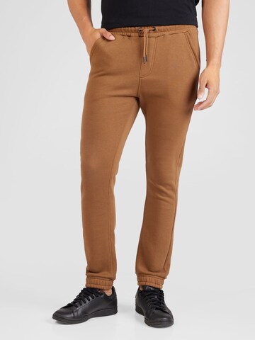 Effilé Pantalon 'Downton' BLEND en marron : devant