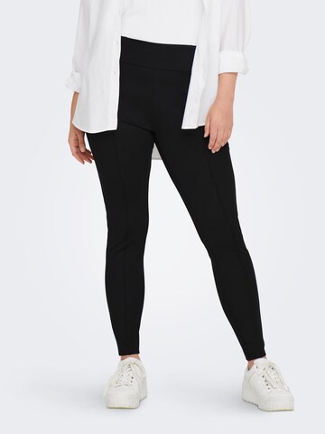 Skinny Leggings 'Tay' de la ONLY Carmakoma pe negru: față