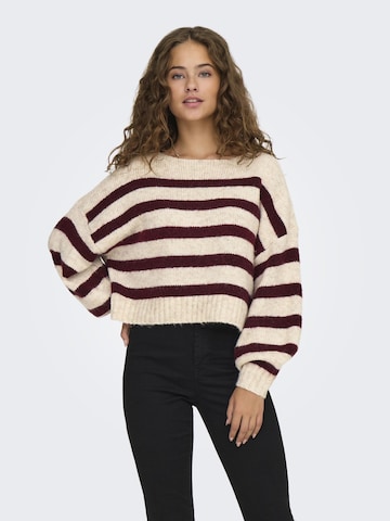 ONLY Trui 'ONLAya' in Beige: voorkant