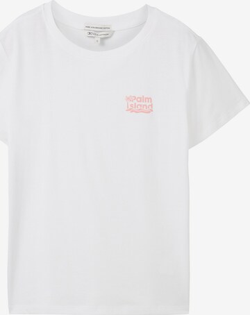 T-shirt TOM TAILOR DENIM en blanc : devant