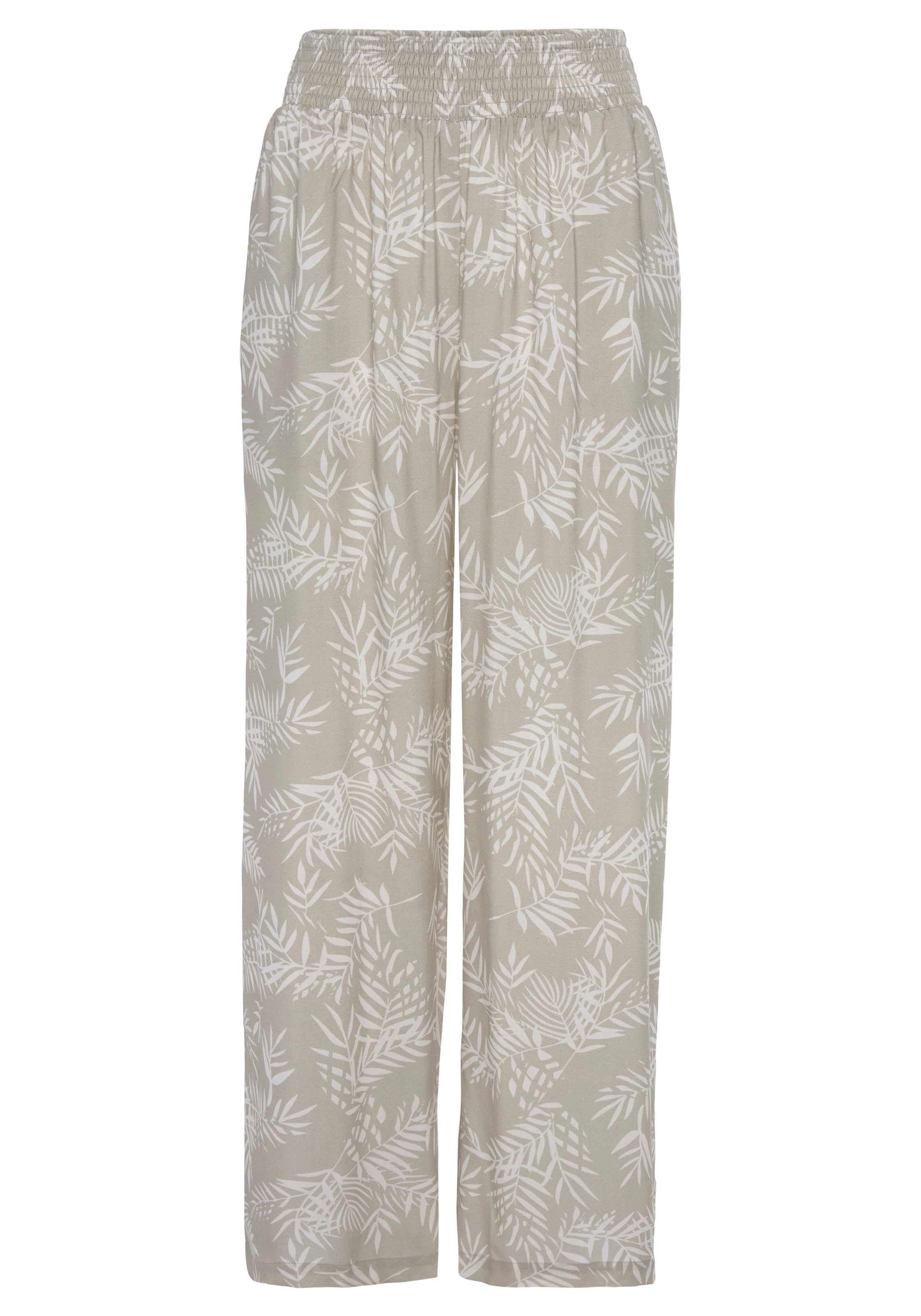 LASCANA Avar lõige Püksid, värv hall: eest vaates