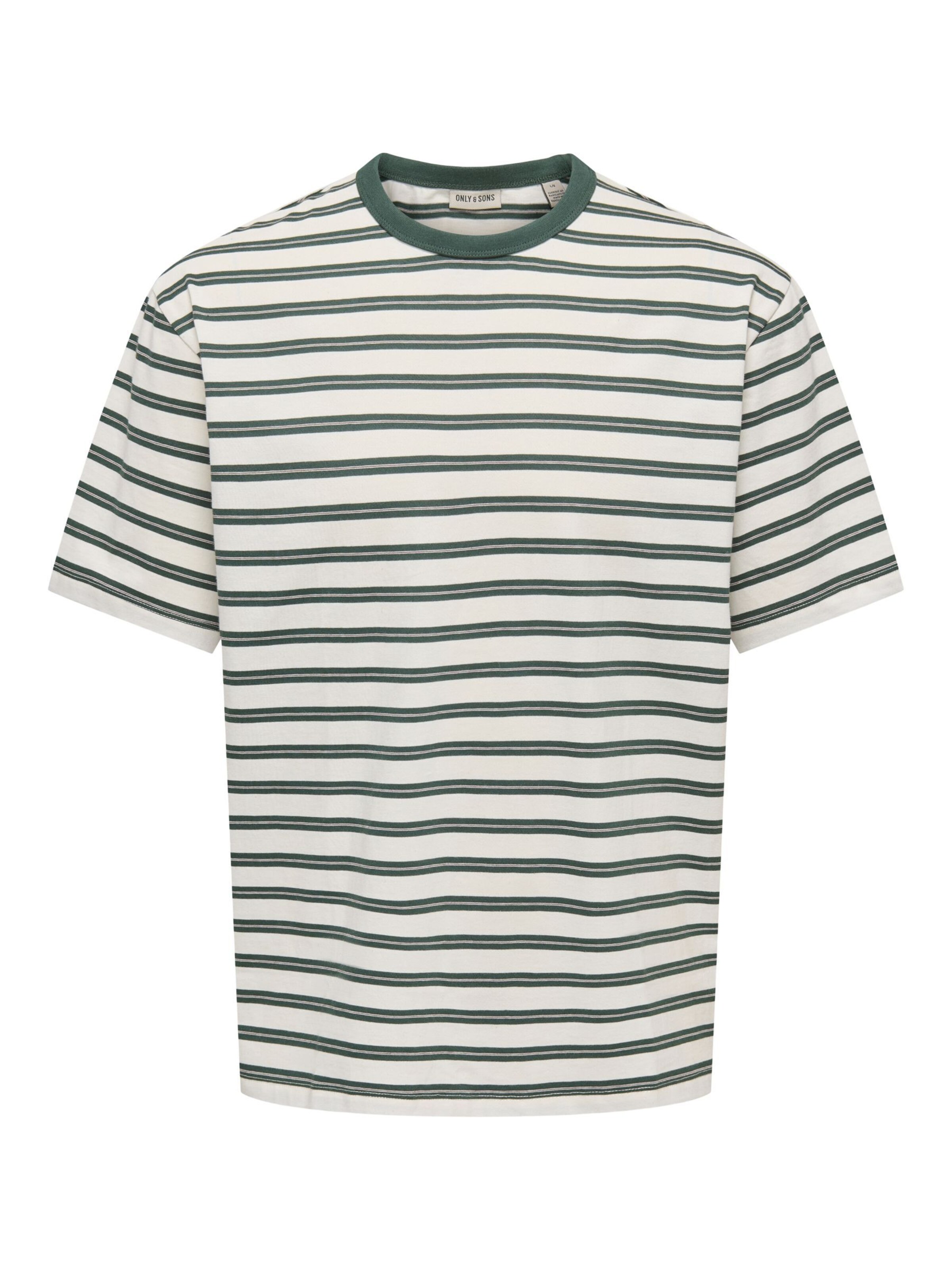 Only & Sons Μπλουζάκι 'ONSGeorge' σε XS σε πράσινο / λευκό, Άποψη προϊόντος