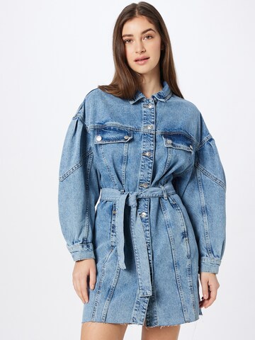 NEON & NYLON Shirt Dress 'KAYA' in Blue: front