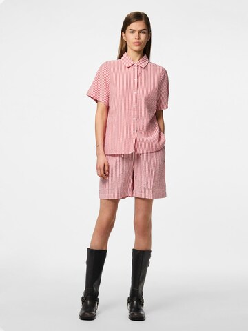 PIECES Bluse 'PCSally' i rød