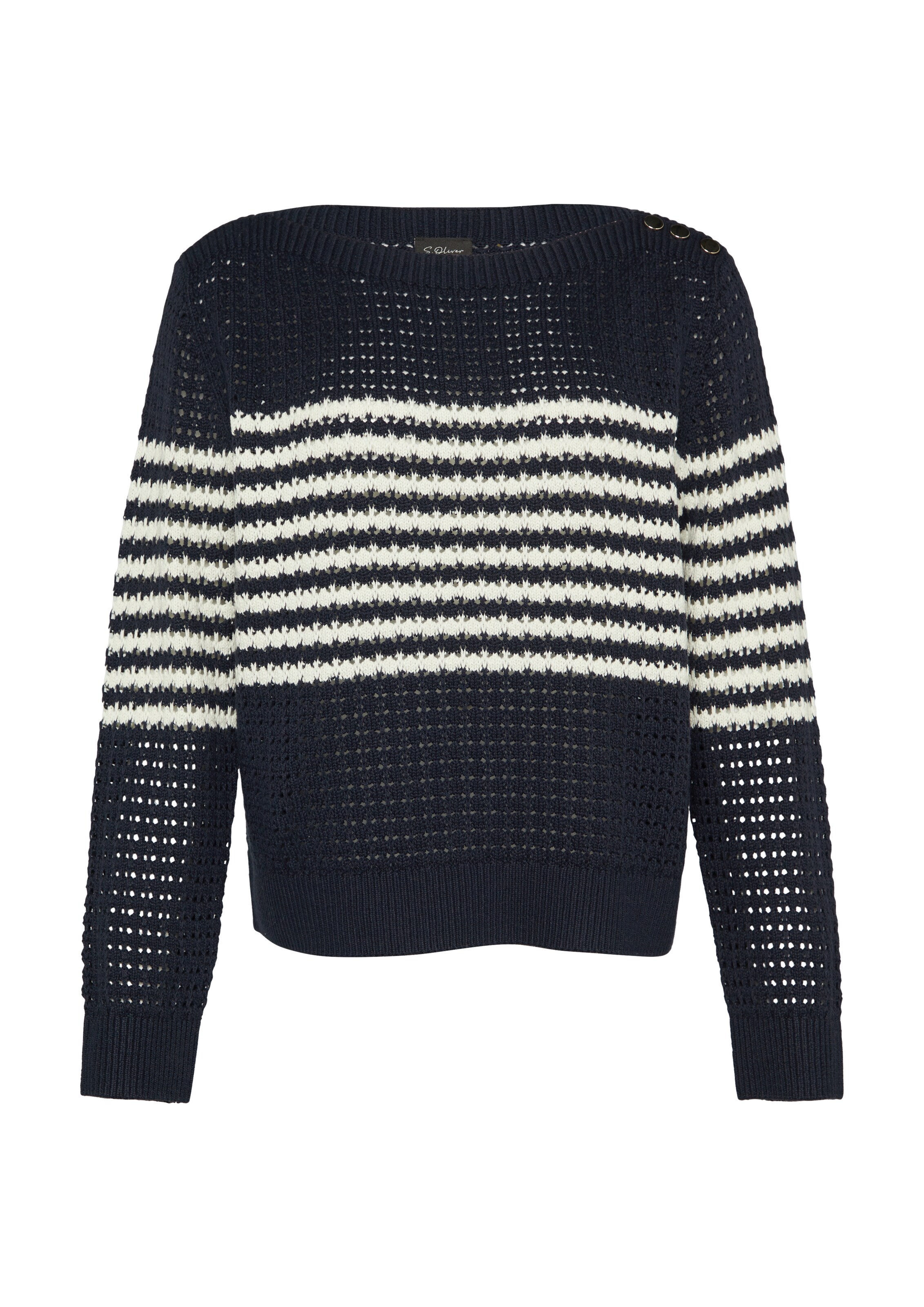 s.Oliver BLACK LABEL Trui in Blauw: voorkant